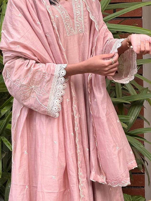nazmi pastel pink salwar set nazmi pastel pink salwar set