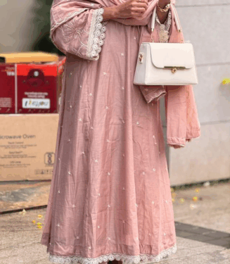 Nazmi Pastel Pink Salwar set