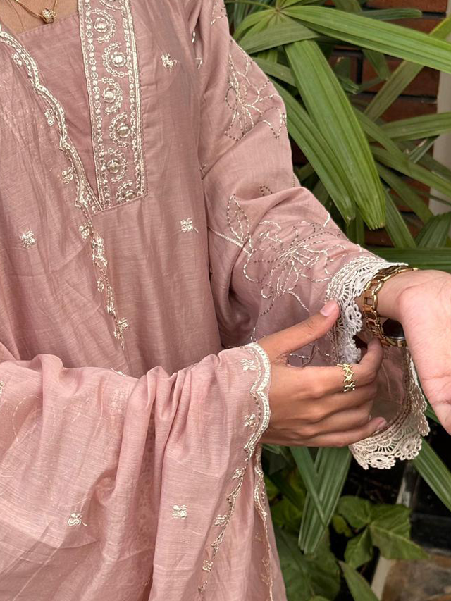 nazmi pastel pink salwar set nazmi pastel pink salwar set