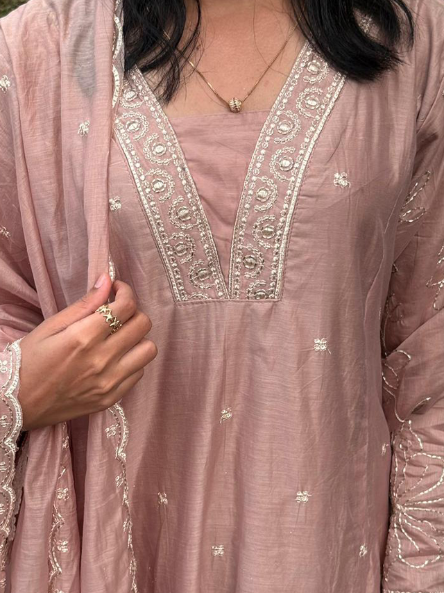 nazmi pastel pink salwar set nazmi pastel pink salwar set