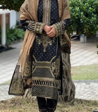 Black Pakistani suit