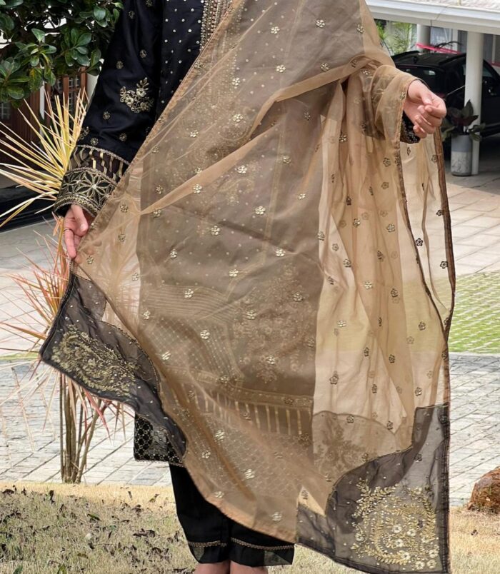 Black Pakistani suit