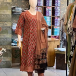 Maroon 3 Piece Salwar Set