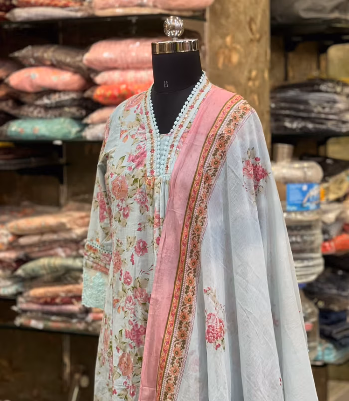 Blue 3 Piece Salwar Set