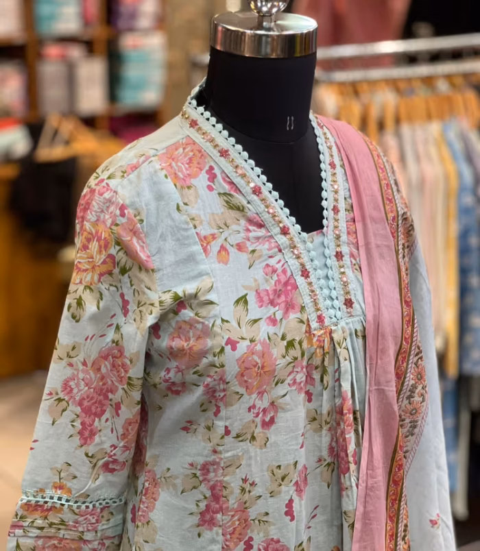 Blue 3 Piece Salwar Set