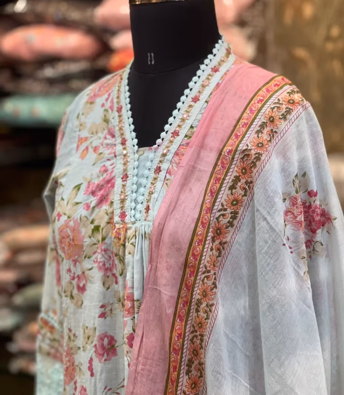 Blue 3 Piece Salwar Set