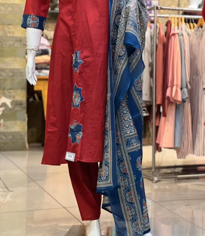 maroon5_rgdlx0 Maroon Premium 3 Piece Salwar Set