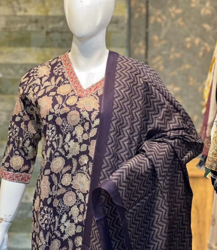 Purple 3 Piece Cotton Salwar